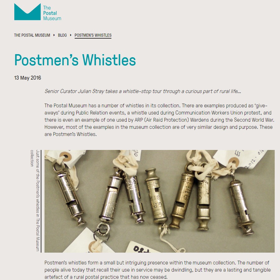 whistle postal museum