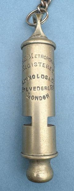 registered Metropolitan whistle example, civil issue from the Pete Owen Collection