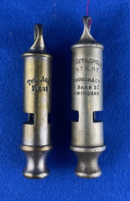 acme Model 048 compared to Model 015 made at 131 Barr Street circa 1885–1888, showing size difference