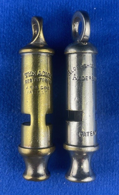 acme Model 048 with patented two-piece top cap made for Aldershot Stores, showing cap construction
