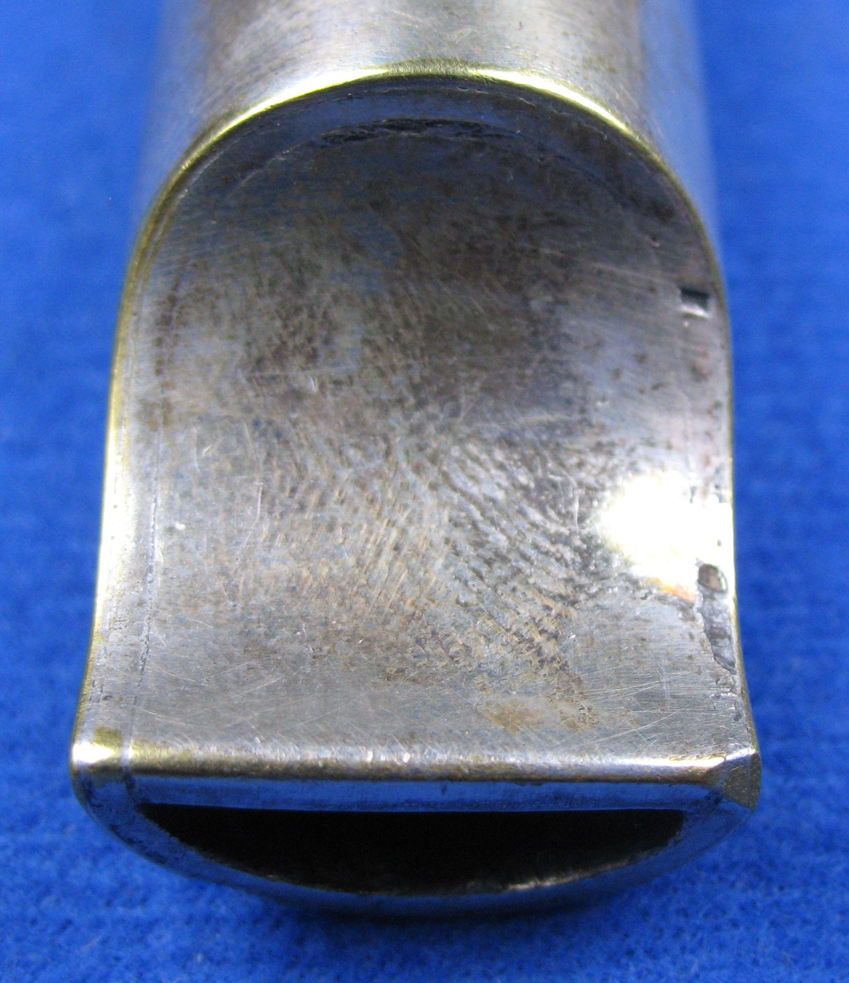 barrall round whistle fipple machining close-up, side wall attachment