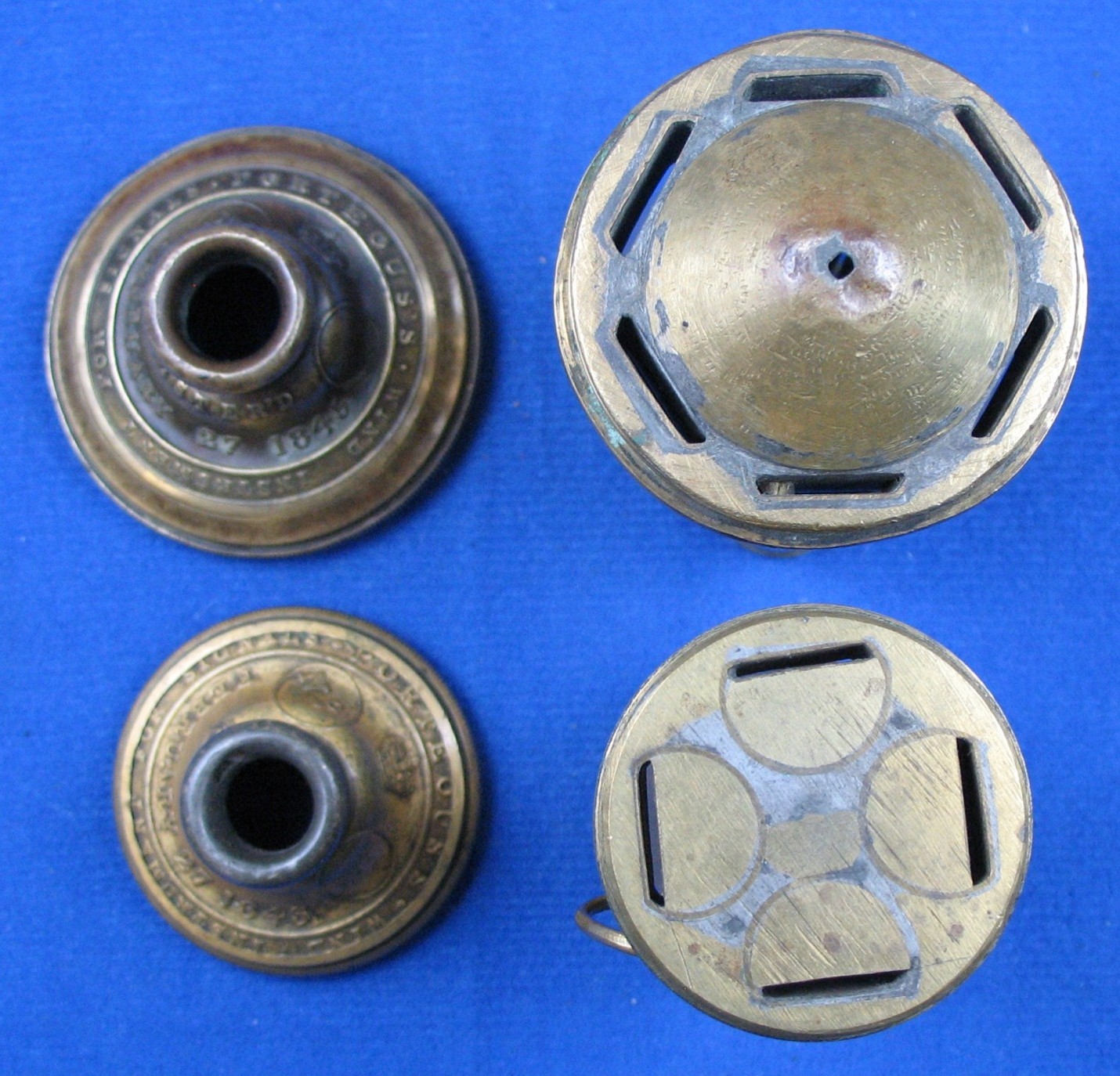 Porteous 6-tube Wind Instrument whistle top view showing enlarged head and six-tube layout, TWG photo