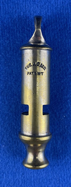 Hudson Acme Model 048 Small Tubular Whistle Showing Side Profile And Stamp Area