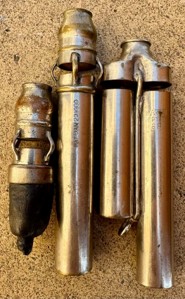 Cycling whistles designed by F.L. Johnson, multiple examples from a private collection